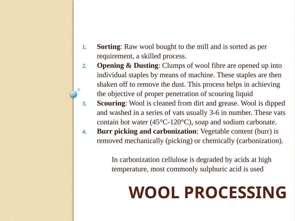 Wool Part 2 (A part of Unit II- 3rd Prof. - slide 12 of 17