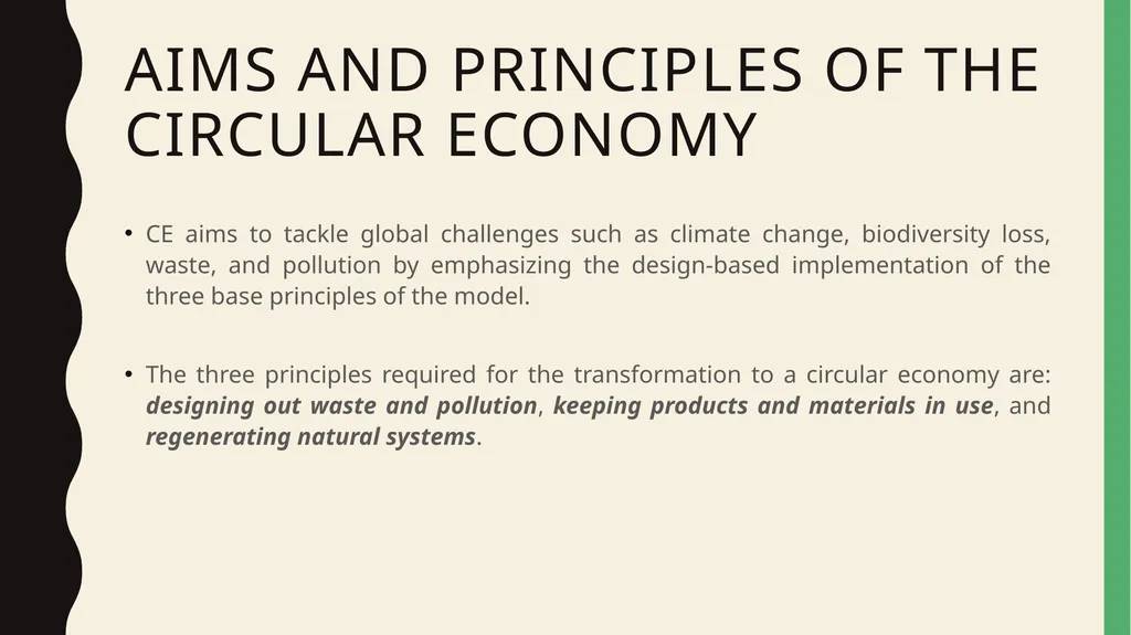 The circular economy Contents Linear and Circular - slide 6 of 12