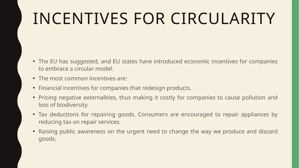 The circular economy Contents Linear and Circular - slide 11 of 12