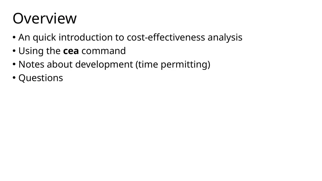 cea A suite of commands for trial-based - slide 4 of 43