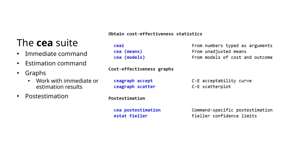 cea A suite of commands for trial-based - slide 10 of 43