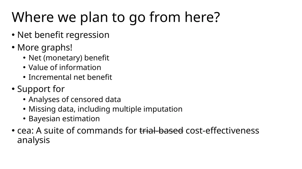cea A suite of commands for trial-based - slide 31 of 43