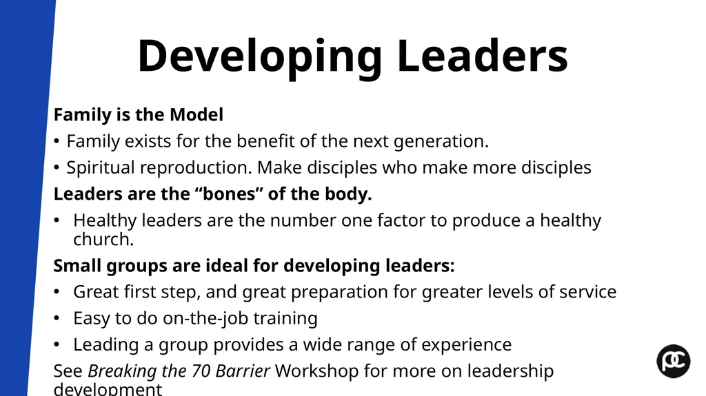 Small Group Leader Training Workshop Pastor’s - slide 14 of 61