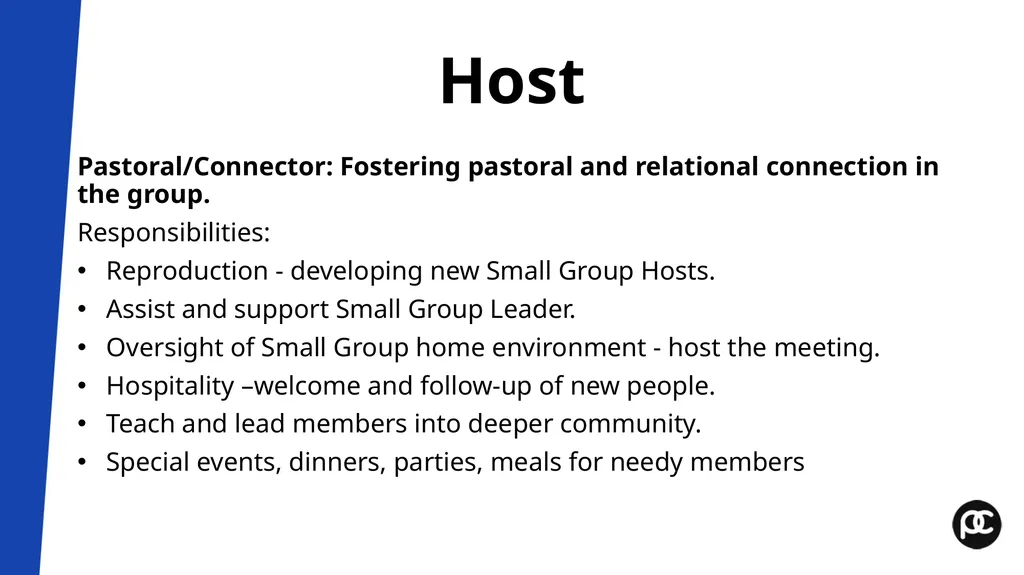 Small Group Leader Training Workshop Pastor’s - slide 29 of 61