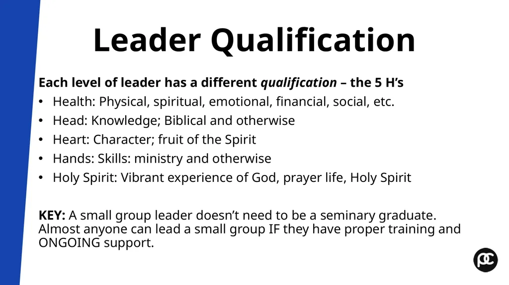 Small Group Leader Training Workshop Pastor’s - slide 16 of 61