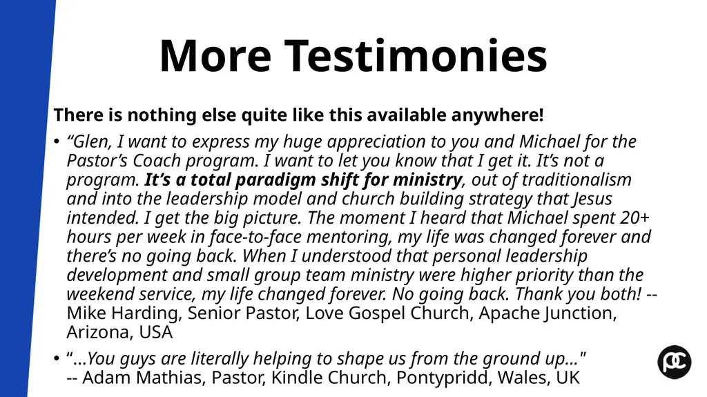 Small Group Leader Training Workshop Pastor’s - slide 56 of 61