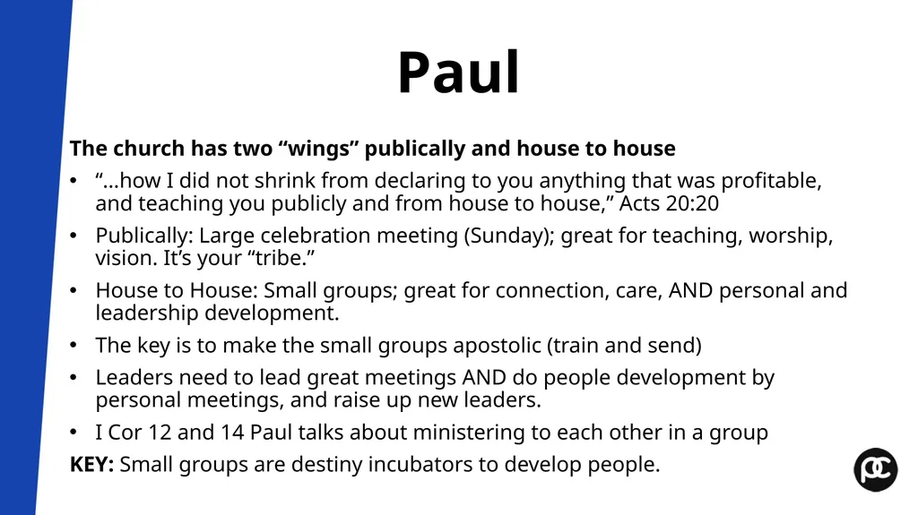 Small Group Leader Training Workshop Pastor’s - slide 20 of 61