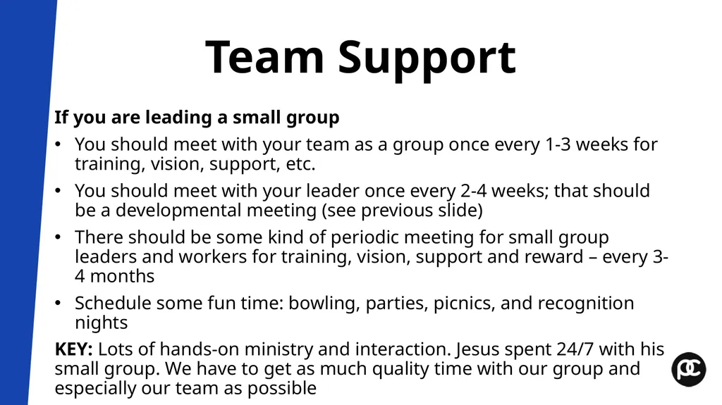 Small Group Leader Training Workshop Pastor’s - slide 32 of 61