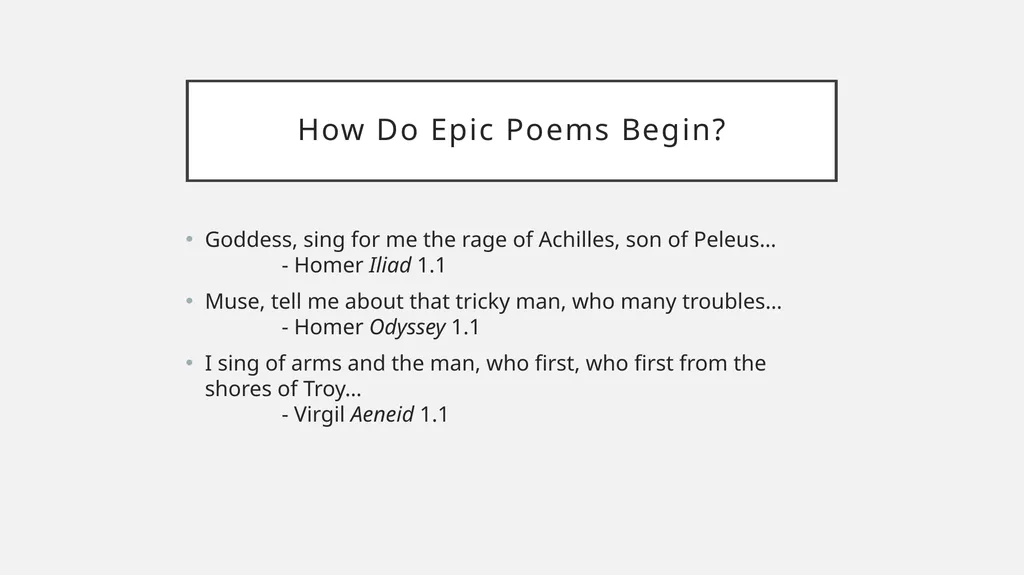 Transforming Epic: Ovid’s Metamorphoses and the - slide 7 of 23