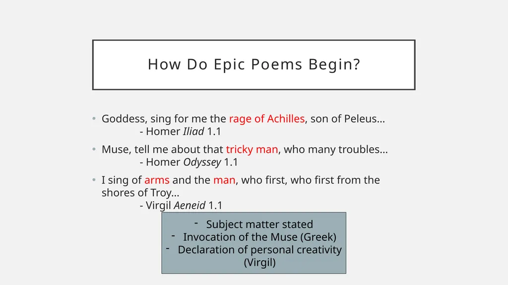 Transforming Epic: Ovid’s Metamorphoses and the - slide 8 of 23