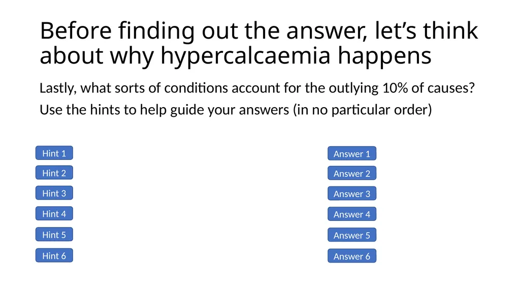A diagnostic framework for hypercalcaemia Dr. Mark - slide 11 of 19