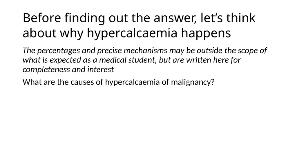 A diagnostic framework for hypercalcaemia Dr. Mark - slide 10 of 19