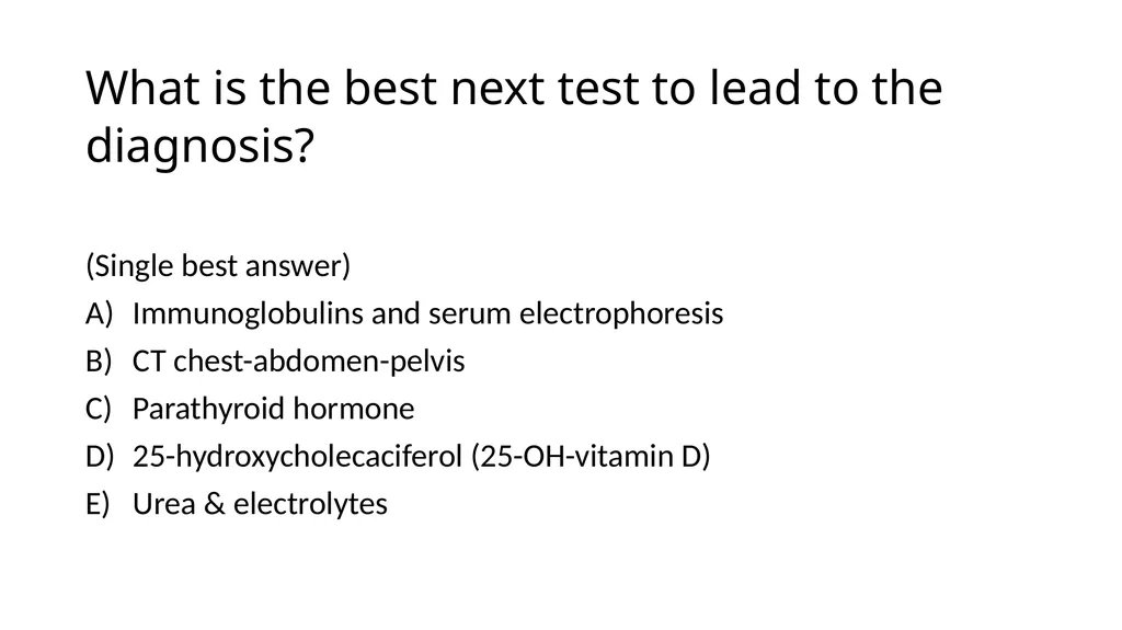 A diagnostic framework for hypercalcaemia Dr. Mark - slide 7 of 19