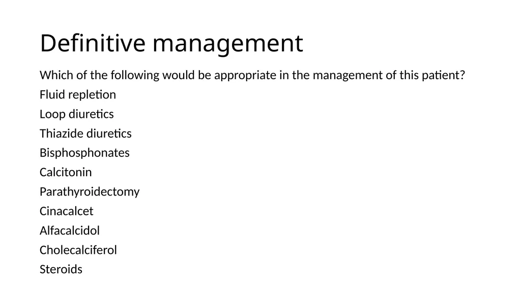 A diagnostic framework for hypercalcaemia Dr. Mark - slide 16 of 19