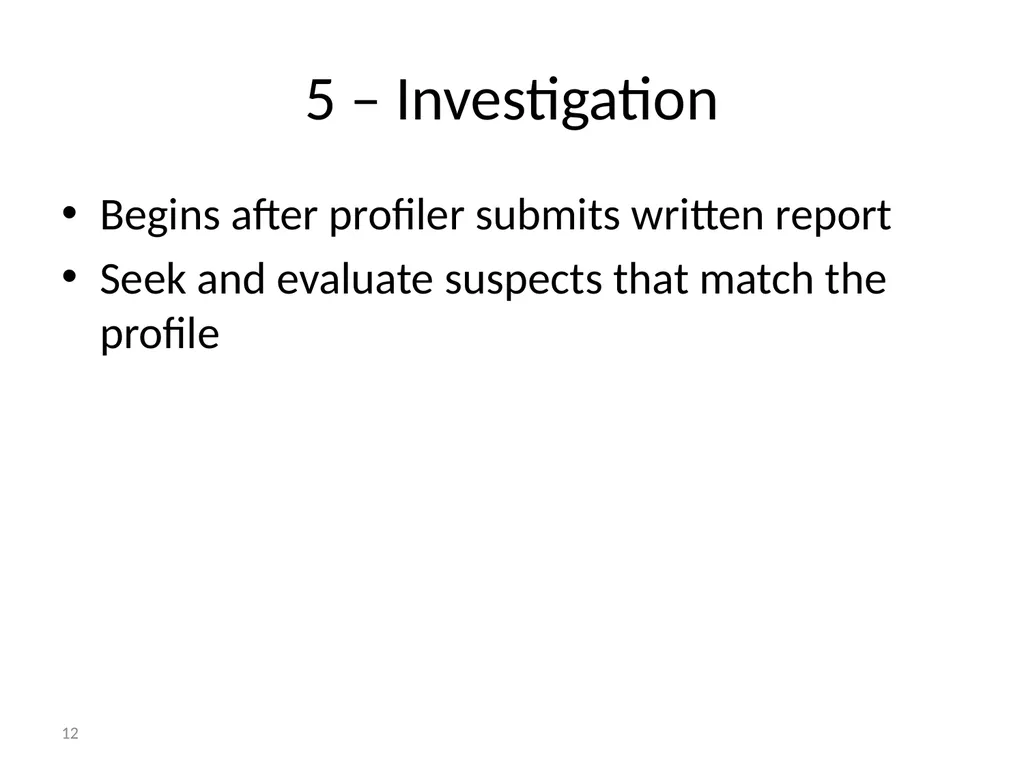 Criminal Profiling 2 Introduction—Vocabulary - slide 12 of 52