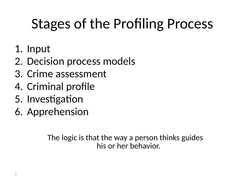 Criminal Profiling 2 Introduction—Vocabulary - slide 7 of 52