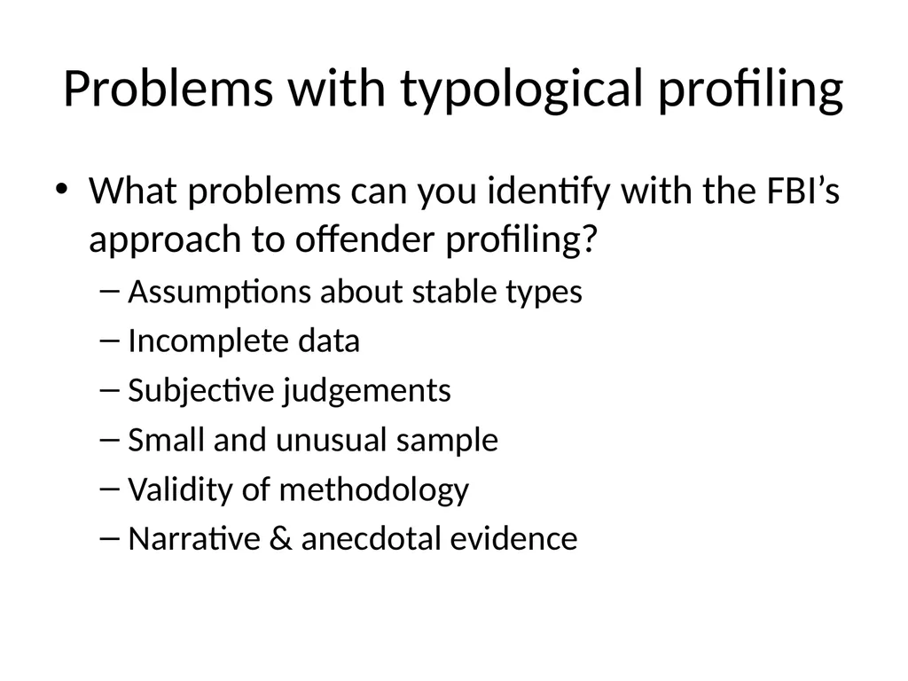 Criminal Profiling 2 Introduction—Vocabulary - slide 44 of 52