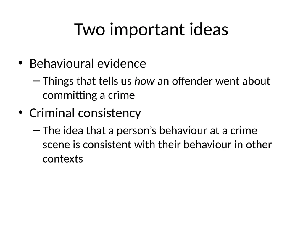 Criminal Profiling 2 Introduction—Vocabulary - slide 40 of 52