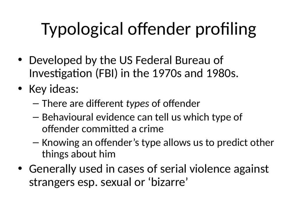 Criminal Profiling 2 Introduction—Vocabulary - slide 41 of 52