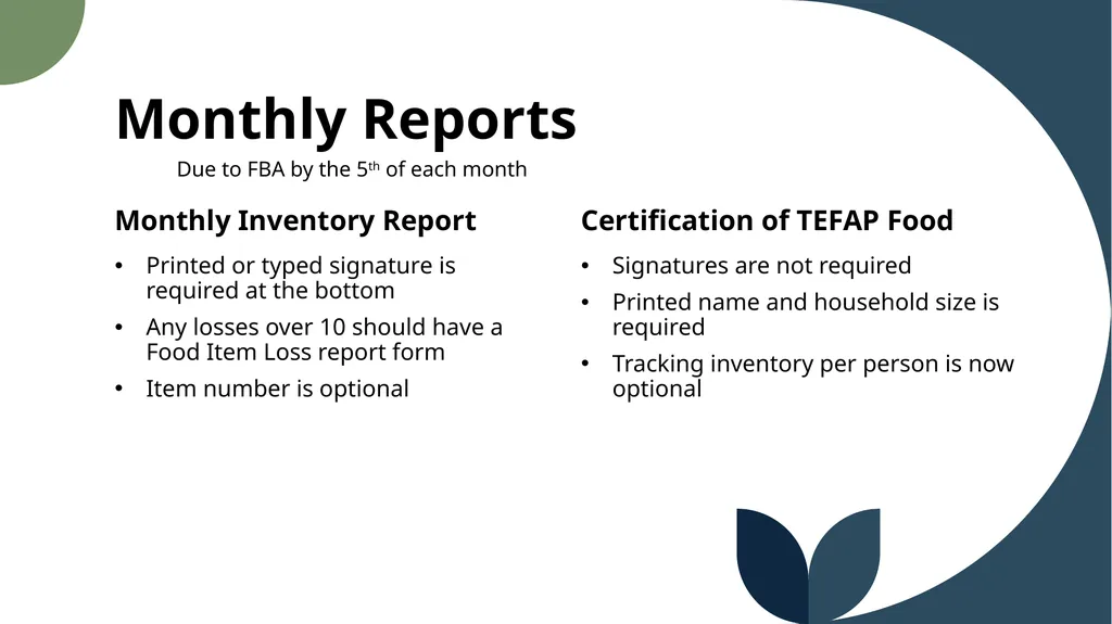 The Emergency Food Assistance Program Annual - slide 25 of 37