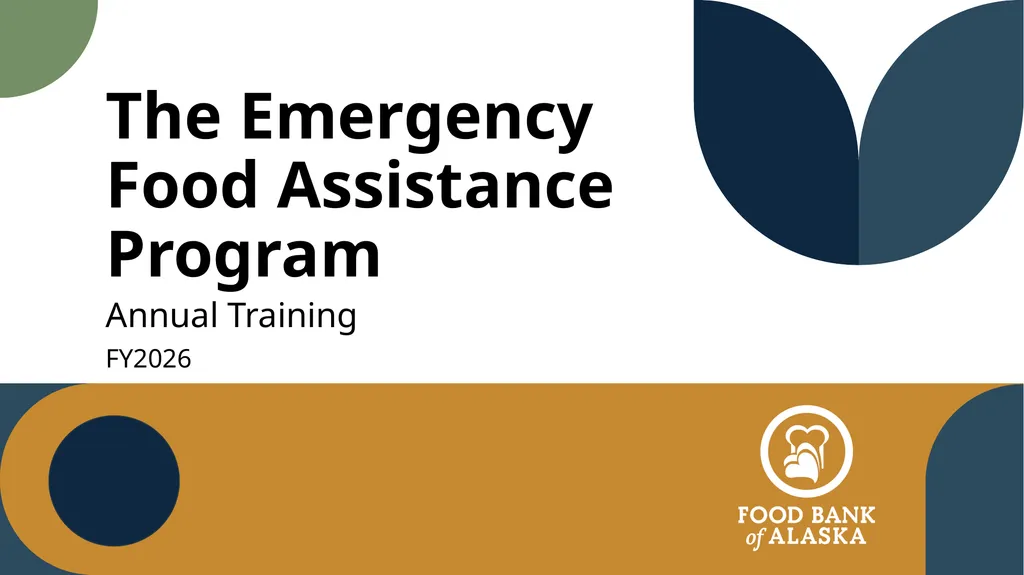 The Emergency Food Assistance Program Annual - slide 1 of 37