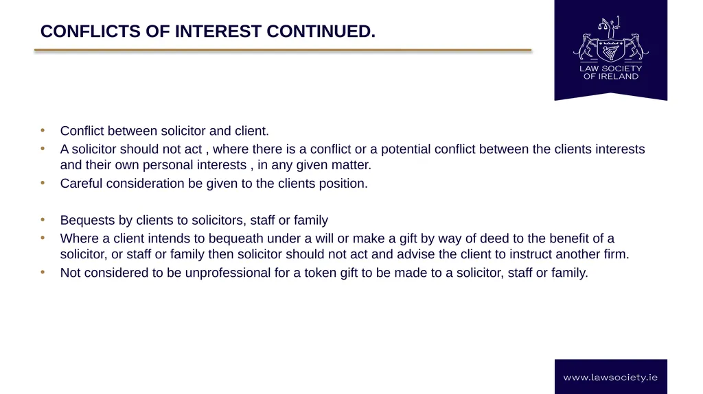 Law Society Practice Information Session: - slide 10 of 20