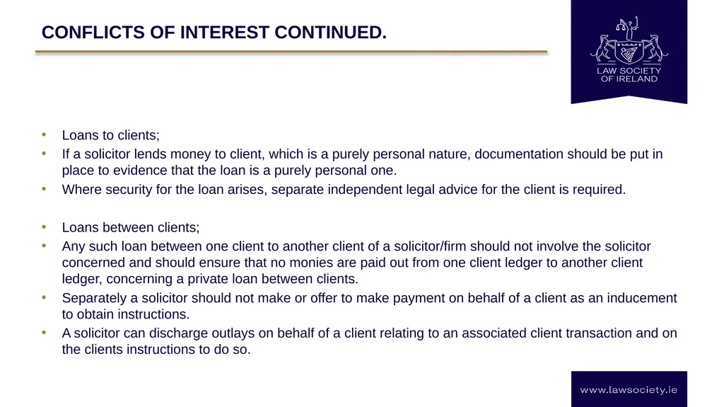 Law Society Practice Information Session: - slide 12 of 20