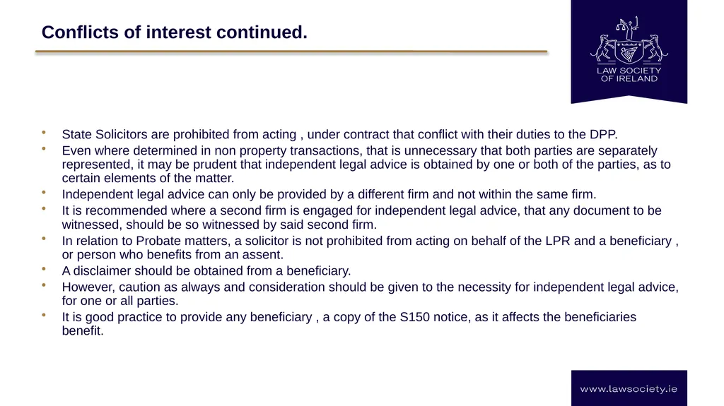Law Society Practice Information Session: - slide 8 of 20