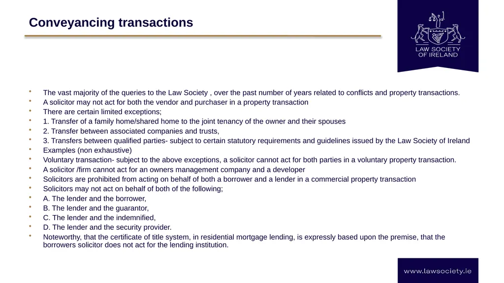Law Society Practice Information Session: - slide 5 of 20