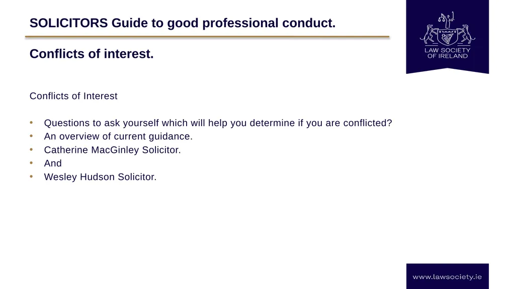 Law Society Practice Information Session: - slide 2 of 20