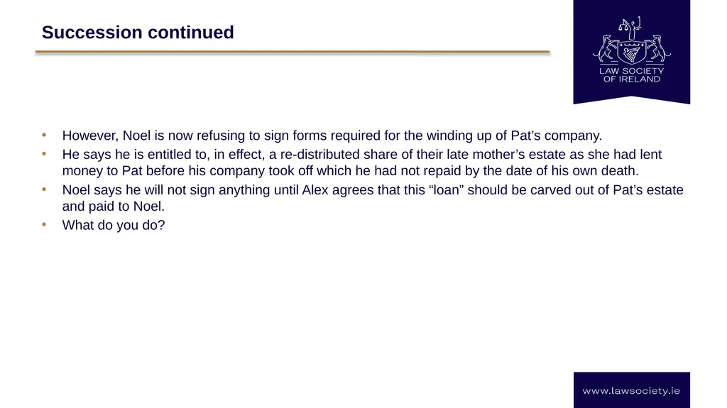 Law Society Practice Information Session: - slide 17 of 20