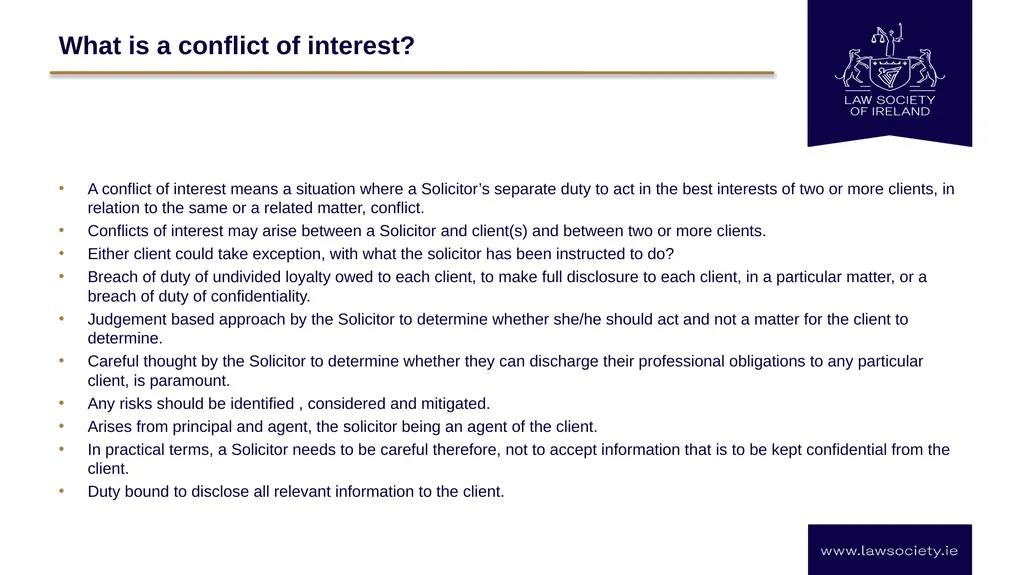 Law Society Practice Information Session: - slide 3 of 20