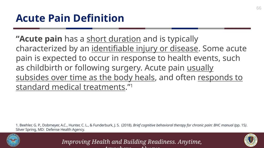 Brief Cognitive Behavioral Therapy for Pain - slide 66 of 178