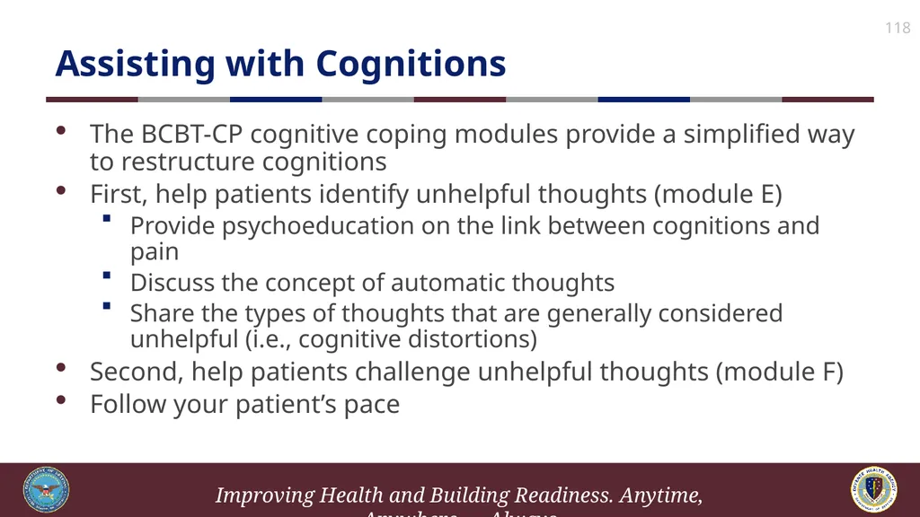 Brief Cognitive Behavioral Therapy for Pain - slide 118 of 178