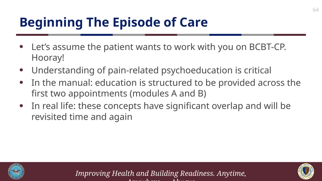 Brief Cognitive Behavioral Therapy for Pain - slide 64 of 178