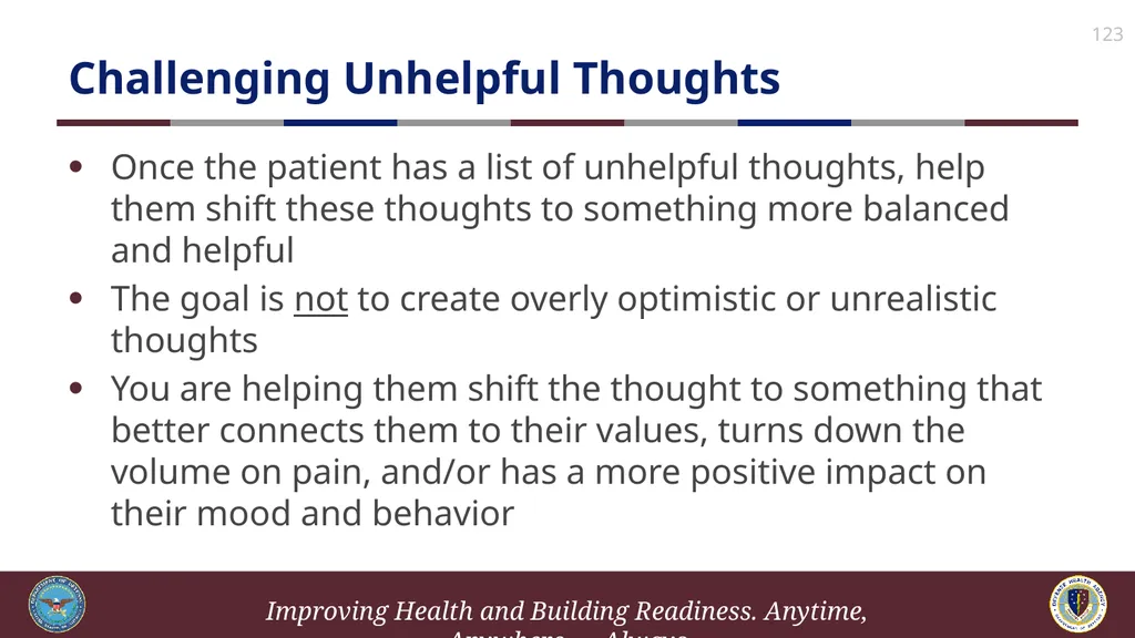 Brief Cognitive Behavioral Therapy for Pain - slide 123 of 178