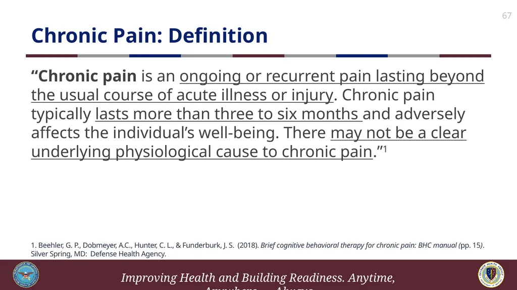 Brief Cognitive Behavioral Therapy for Pain - slide 67 of 178