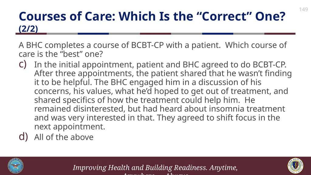 Brief Cognitive Behavioral Therapy for Pain - slide 149 of 178