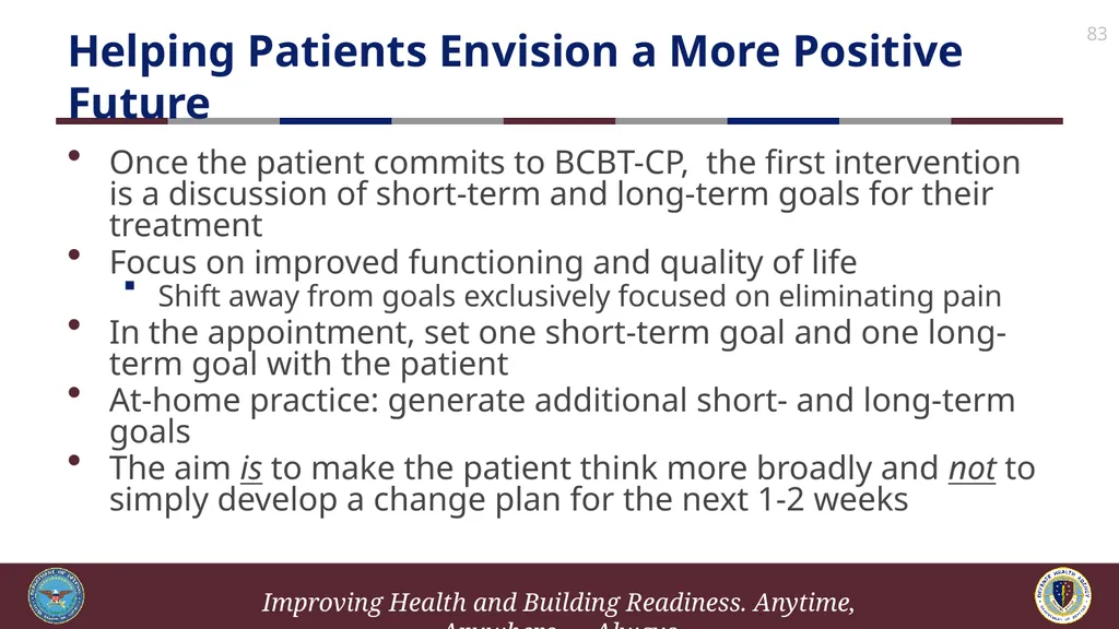 Brief Cognitive Behavioral Therapy for Pain - slide 83 of 178