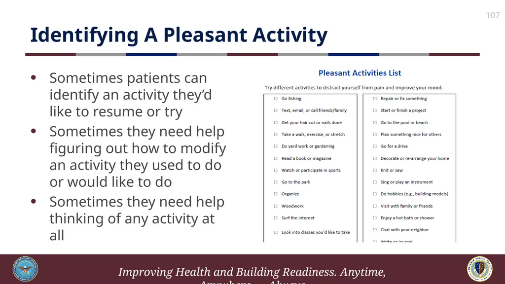 Brief Cognitive Behavioral Therapy for Pain - slide 107 of 178