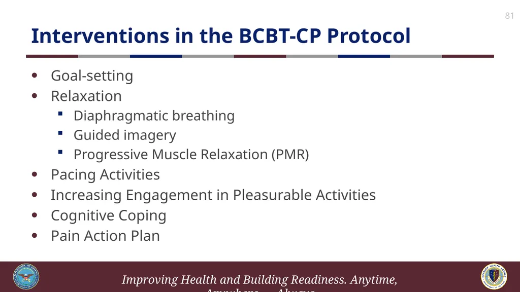 Brief Cognitive Behavioral Therapy for Pain - slide 81 of 178