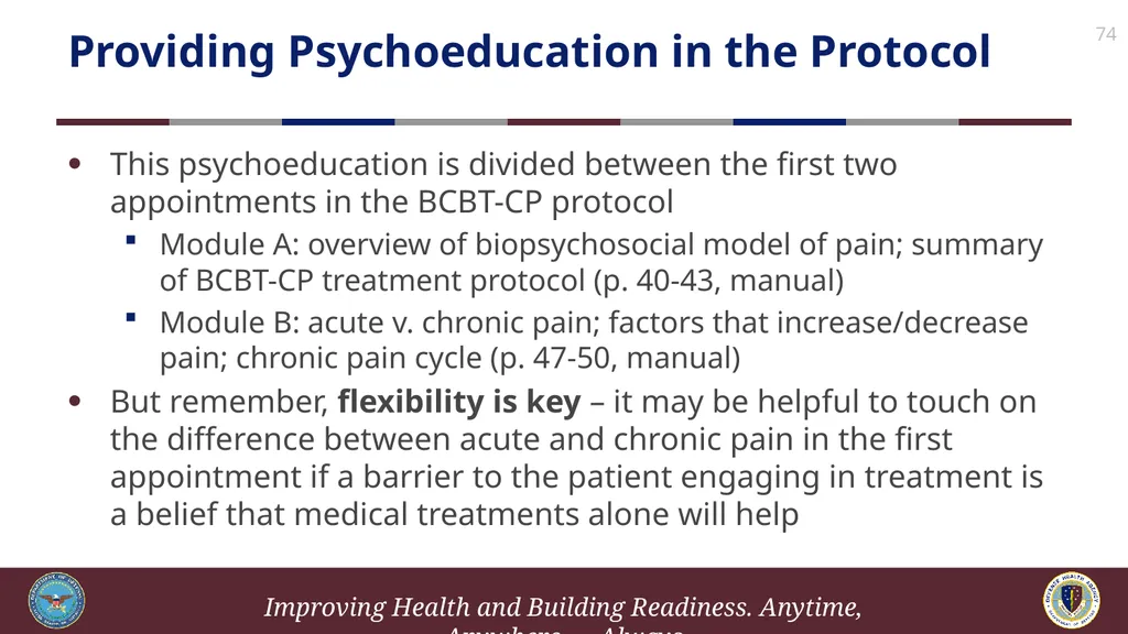 Brief Cognitive Behavioral Therapy for Pain - slide 74 of 178