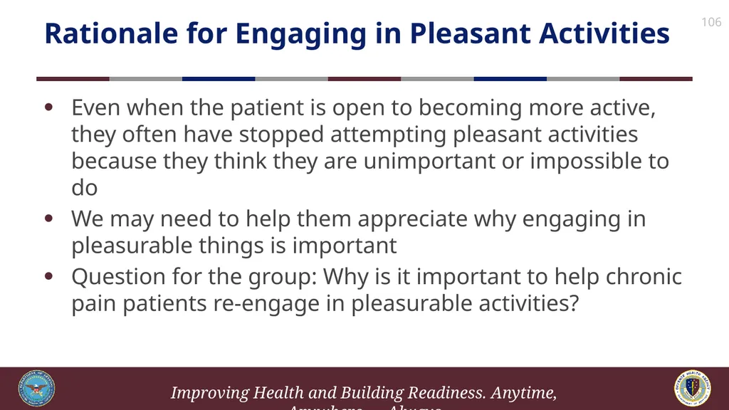 Brief Cognitive Behavioral Therapy for Pain - slide 106 of 178