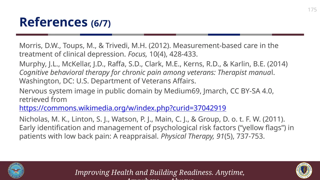 Brief Cognitive Behavioral Therapy for Pain - slide 175 of 178