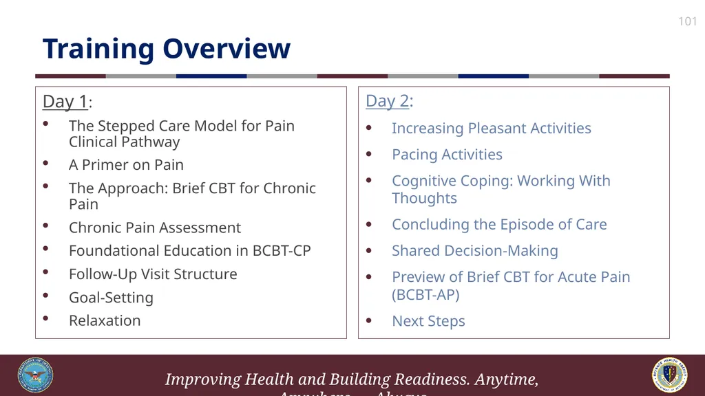 Brief Cognitive Behavioral Therapy for Pain - slide 101 of 178
