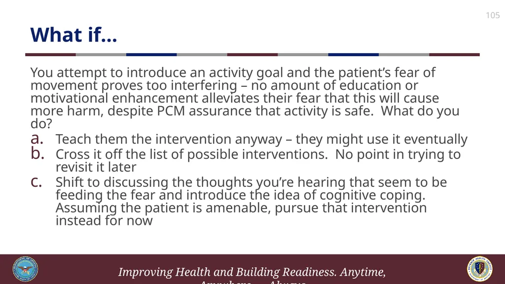 Brief Cognitive Behavioral Therapy for Pain - slide 105 of 178