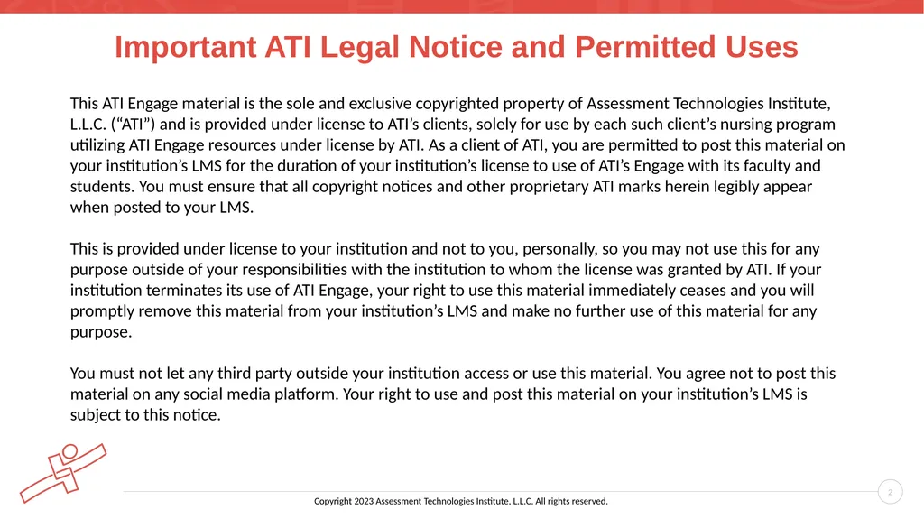 Important ATI Legal Notice and Permitted Uses End - slide 2 of 38