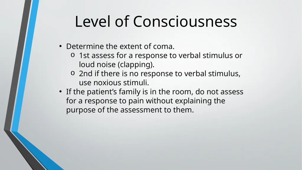 Neurological Assessment Overview By: Aliyah - slide 41 of 49