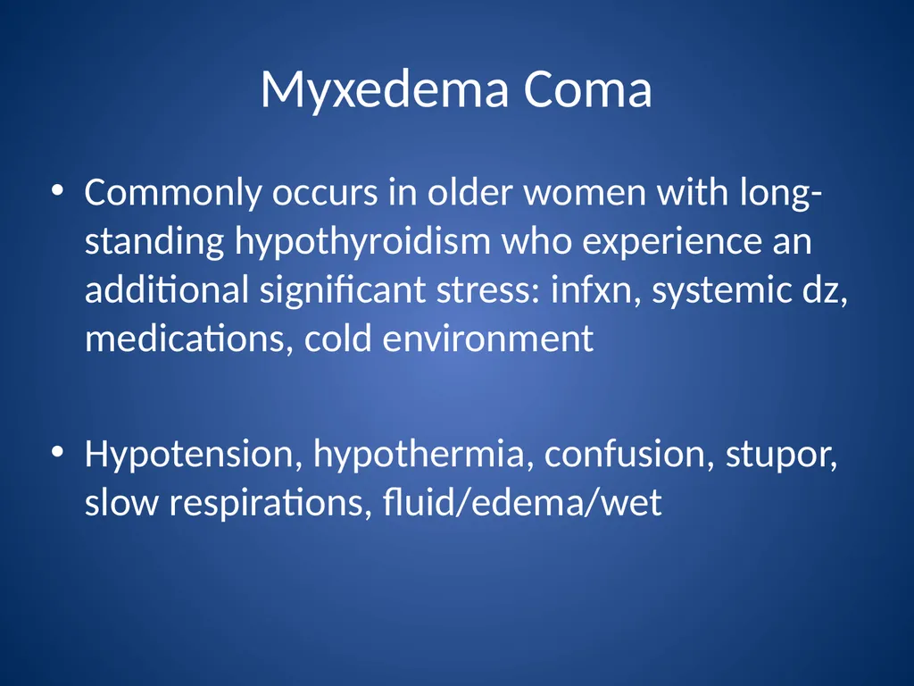 Endocrine and Hematologic Emergencies Patrick - slide 17 of 27