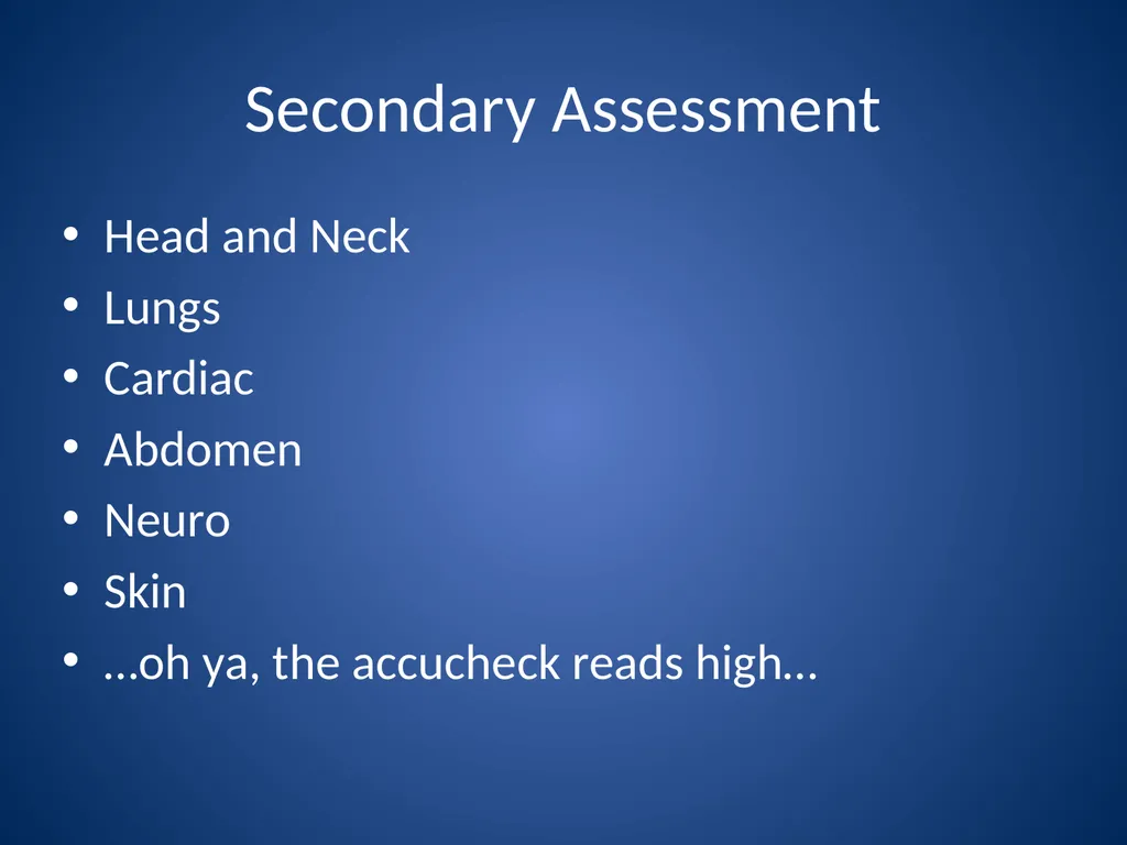 Endocrine and Hematologic Emergencies Patrick - slide 6 of 27